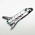 Белый челнок, термоклейкие нашивки для одежды, вышитые наклейки для одежды, аксессуары для одежды