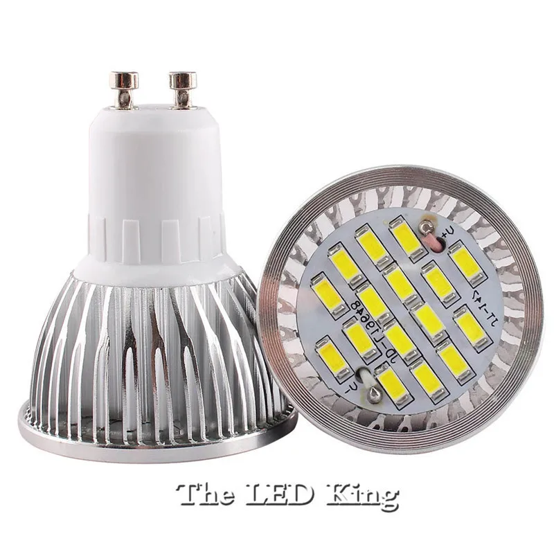 Супер яркие лампы GU 10 5730 SMD с регулируемой яркостью светодиодные теплые/белые 85-265