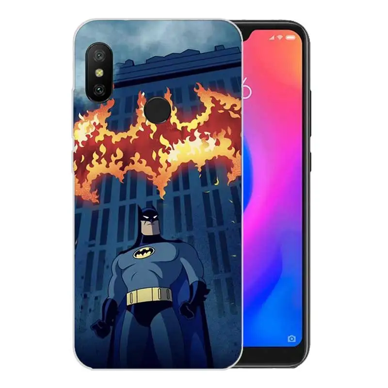 Силиконовый чехол с принтом для Xiaomi Xiomi Redmi Note 7 3 4 4A 4X 5 5A Plus 6 Pro 6A S2 сердцем Бэтмен