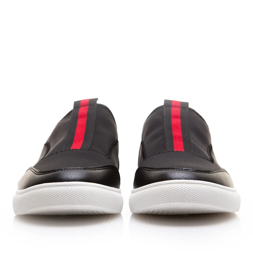XPER Brands Fashion Sneaker Men Flats Casual Shoes Slip-on Black Loafers Breathable Male Vulcanized XD8091BL | Обувь