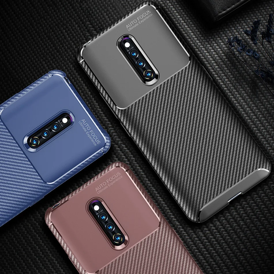 X27 Pro противоударный чехол из углеродного волокна для Vivo силиконовый ТПУ Обложка