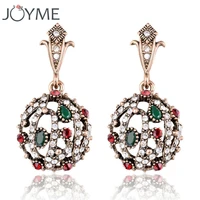 joyme newvintage fashion earrings for women long ball african beads ancient gold color big dangle fine indian jewelry