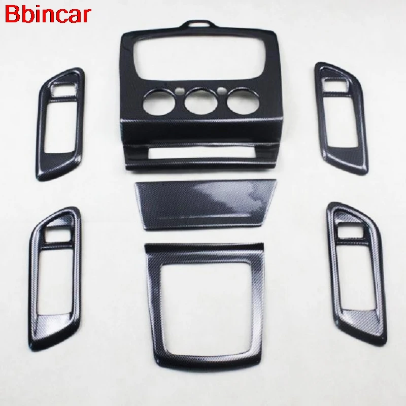 Bbincar 7 шт. ABS углеродное волокно краска внутренняя дверная ручка консоль