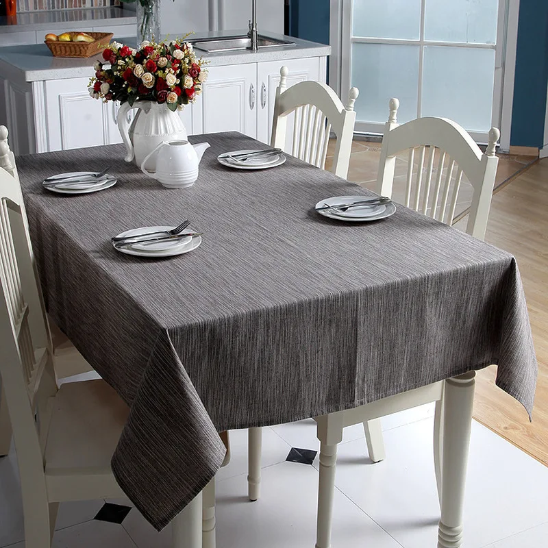 Simple Color Woven Cotton and Linen Plain Solid Geometric Rectangular Tablecloth Coffee Table Cover Towel 040 y | Дом и сад