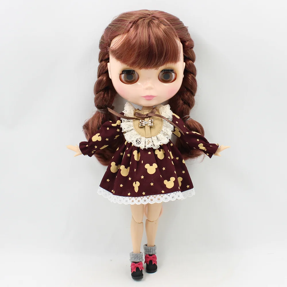 Одежда для Blyth 1/6 платье с принтом куклы Микки кружевная одежда Lotita ICY Licca Body Neo