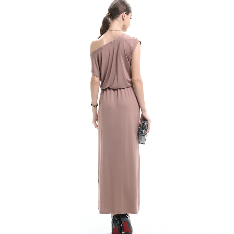 

New Summer Milk Silk Solid Color Women Dress Temperament Waist Short Sleeve Party Dresses Casual Slim Beach Dress Vestidos J153