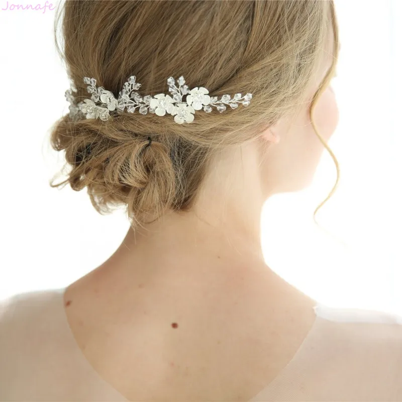 Великолепный ручной Проводной проводной белый цветочный шпильки для свадебной