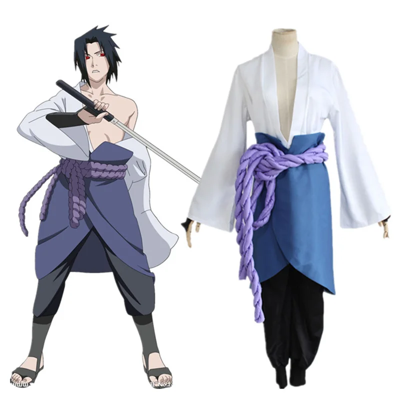 2019 Uchiha Sasuke маскарадные костюмы аниме Наруто одежда 3 поколения Топы + штаны