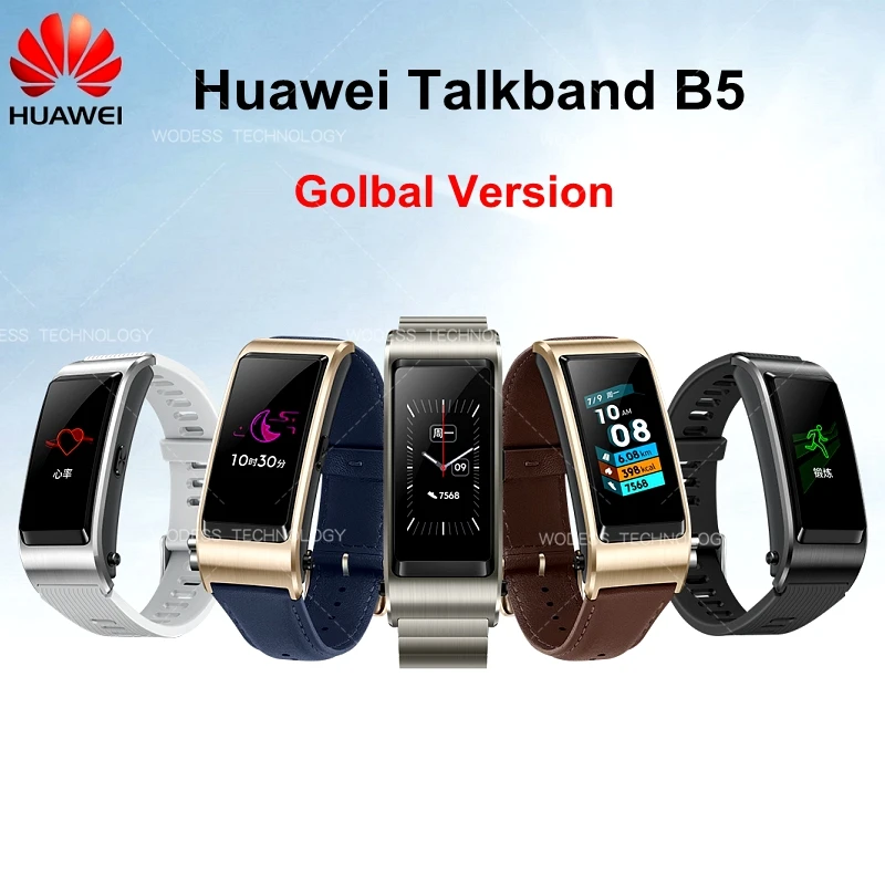 huawei Bluetooth наушники смарт-браслет с контролем сердечного ритма мониторинг сна цветной сенсорный экран huawei Talkband B5
