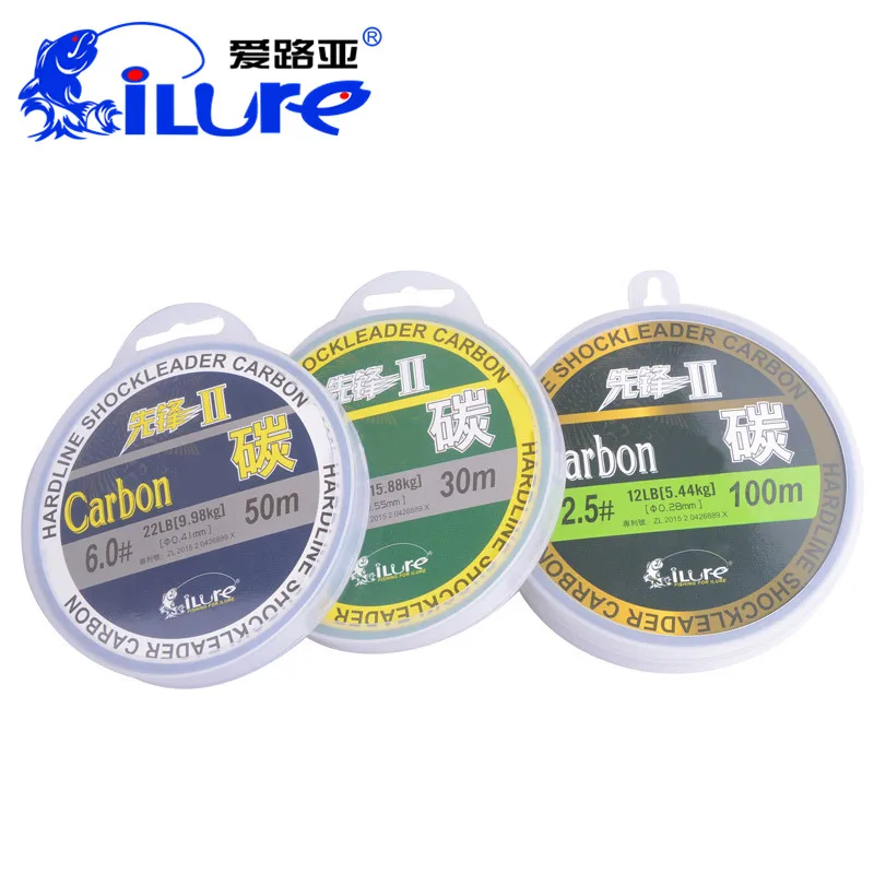 ILure 30/50/100 м фторуглеродная 5-22LB углеродного волокна для карпа линии снасти Linha мононити Pesca Fly лески