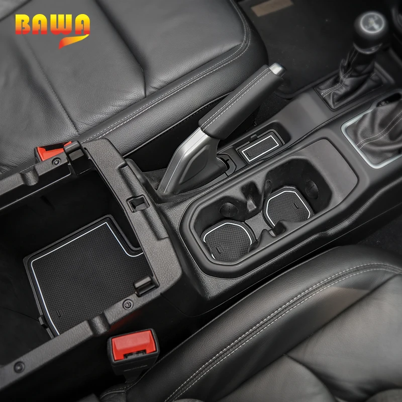 

BAWA Gate Slot Pad for Jeep Wrangler JL 2018 PVC Cup Mat for Jeep Wrangler jl Car Accessories