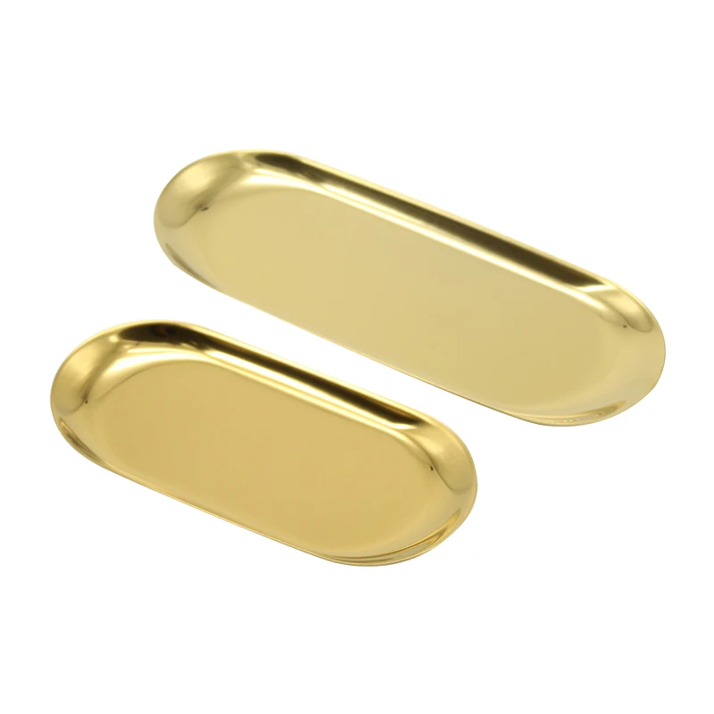 2 шт. овальная тарелка набор ювелирных изделий маленький лоток из нержавеющей