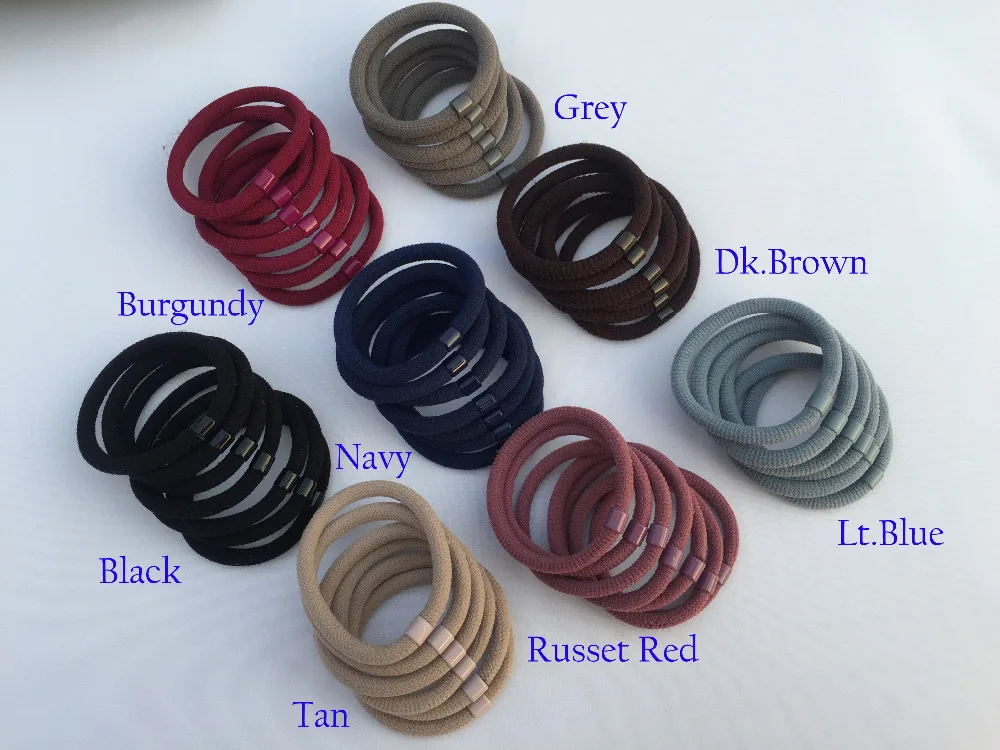 Женские эластичные резинки для волос 12 шт./упак. 8 однотонных цветов|rubber band|hair