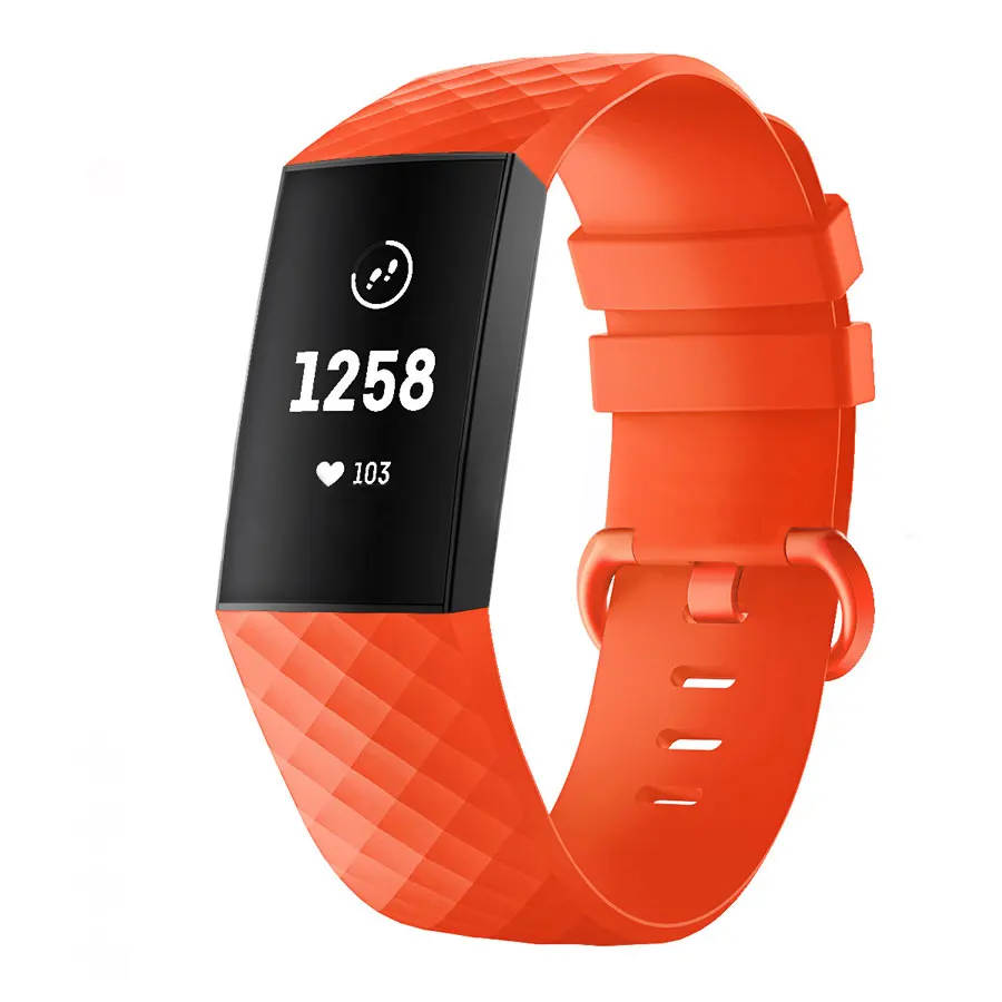 Orange Мягкий ТПУ наручный ремешок для Fitbit Charge 3 Новая мода часы ремешок спортивный силиконовый браслет ремешок для Fitbit Charge 3 - Цвет ремешка: Orange