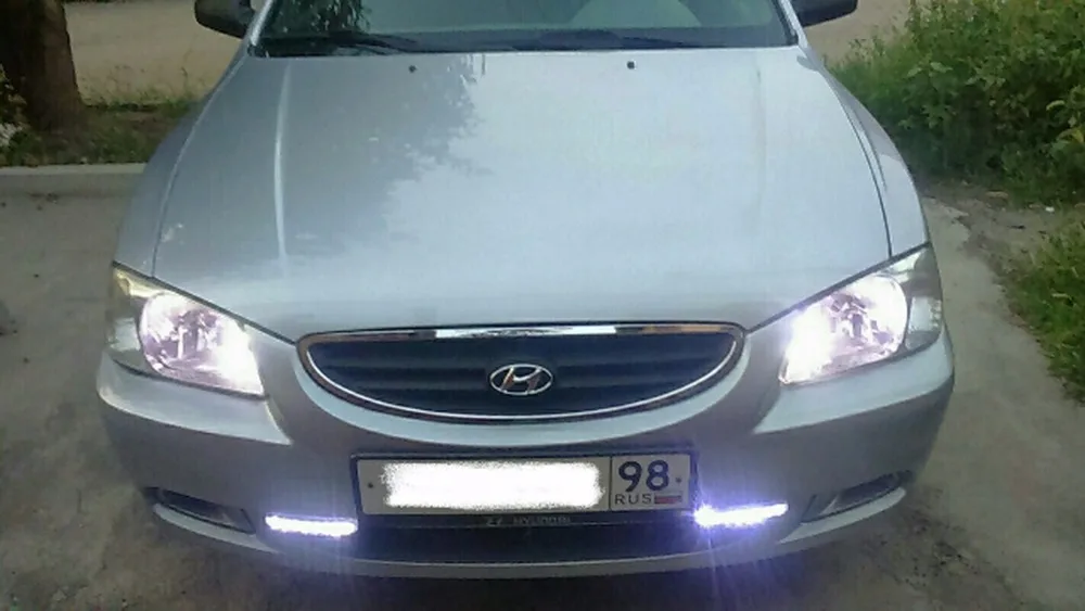 

ANGRONG 2pcs/set White 8 LED Universal Style DRL Daytime Running Light Universal Parking Lamp 7000K For Audi Porches Benz