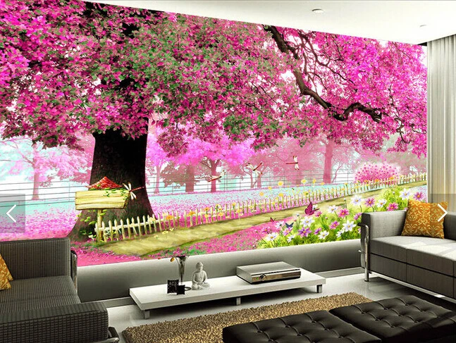 

Custom photo Wallpaper,3 D Cherry tree Wallpaper for Sitting Room Tv bedroom wall background wall waterproof wallpaper