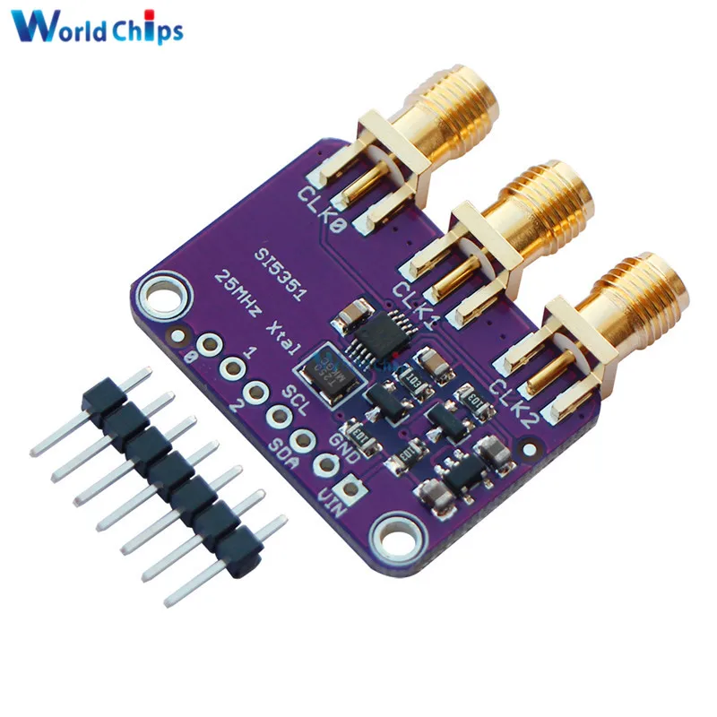 Настольная плата для генератора часов Si5351A Si5351 I2C 3 5 в постоянного тока Модульная
