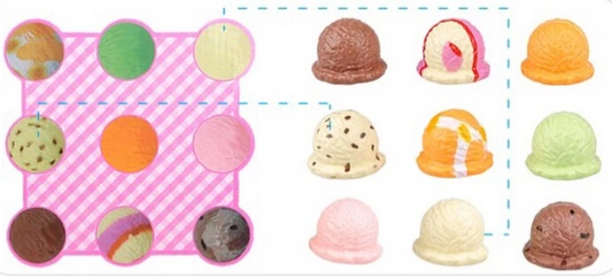Funny Icecream stacking game piles up pretend play house cooking miniature food toy for girls balancing gift Children Y202 | Игрушки и