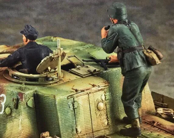 1/35 статуэтка в виде Вторую мировую войну Пособия по немецкому языку неизвестный бунтарь 2 шт./компл. модель Наборы(без бака
