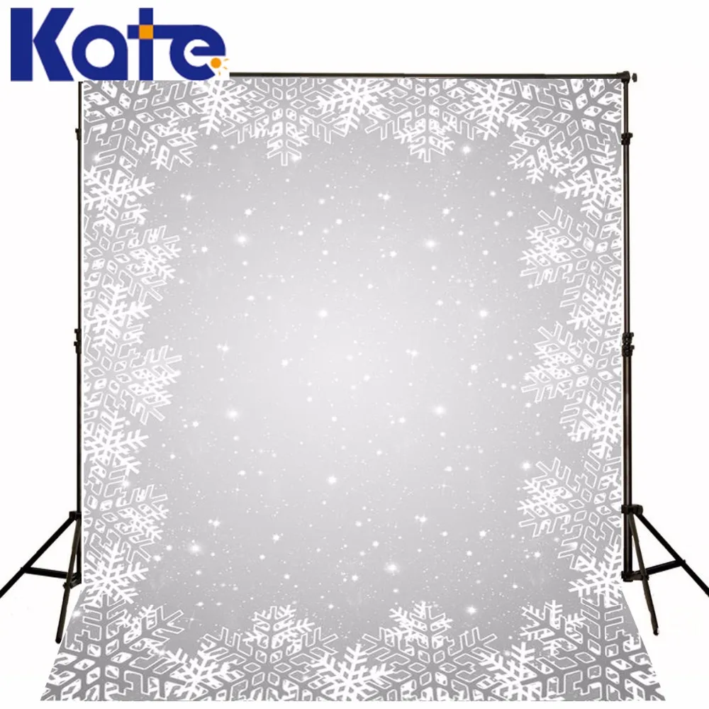 Рождественская фотография замороженный фон снежинка серое небо 5x7ft(1,5x2,2 м) фоны для фото ZJ