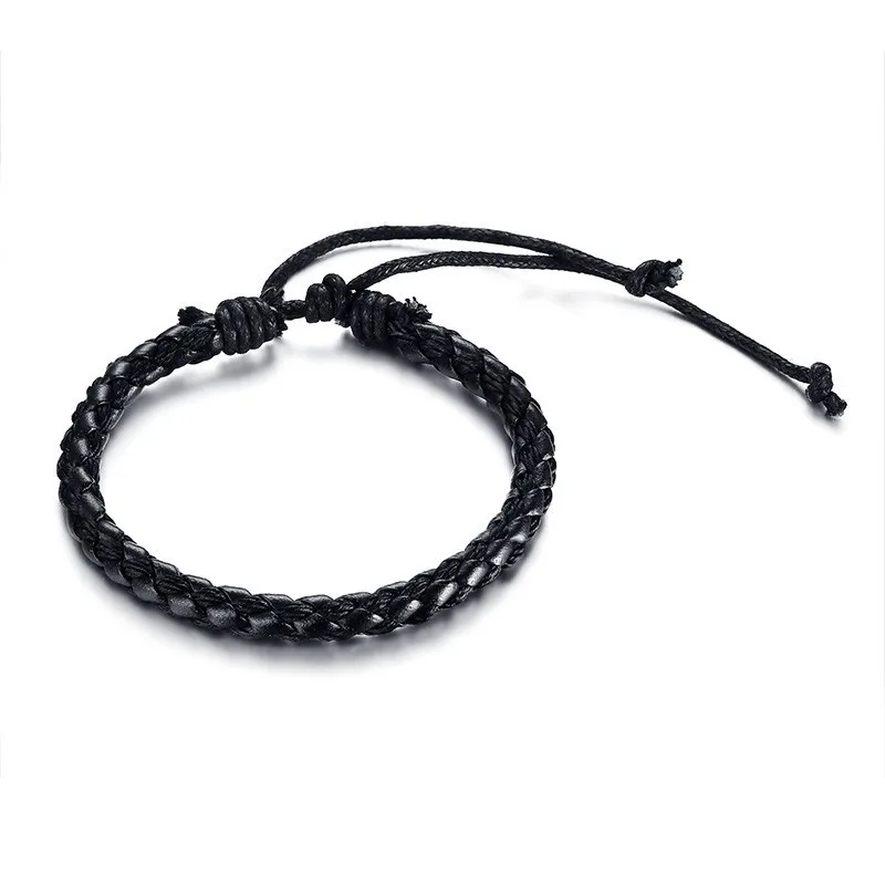 BL-470 Infinity Men Bracelet Genuine Leather Black Hand Chain Friendship Brazelt Women Fashion Pulseira Masculina Dropshipping - Окраска металла: BL-470