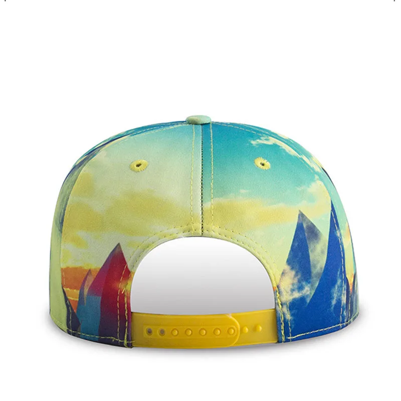 2017 Новый стиль цвет печати узор для мужчин женщин шляпа бейсбольная Кепка модные