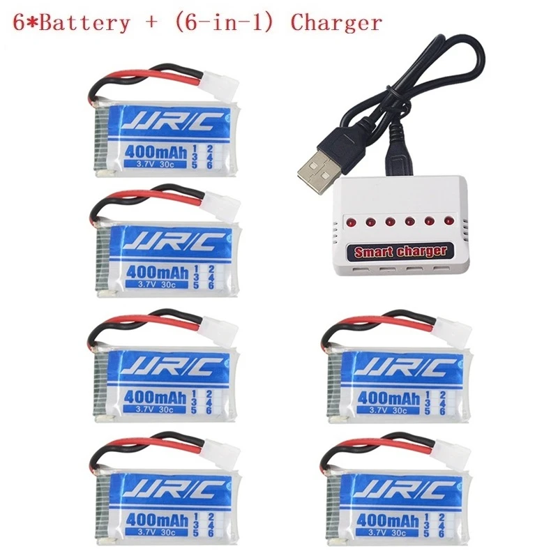 Модернизированная версия Lipo Battery 3 7 v 400mAh 30C для JJRC H31 H43hw Drone Li + 6 в 1 кабель зарядное