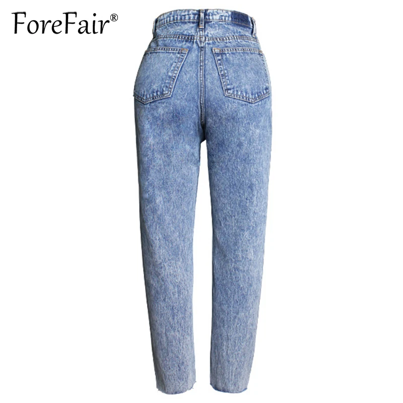 Джинсы Forefair женские короткие уличная одежда в стиле бойфренд модные штаны по