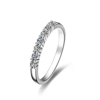 Seven Stones 0.21Ct Diamond Ring for Women Wedding Band Ring Female Infinity Band Platinum 950