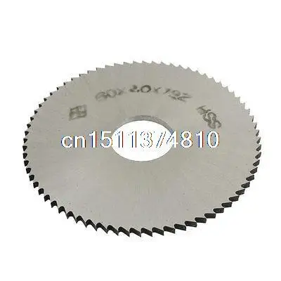 

Silver Tone HSS 60mm x 2mm x 16mm 72 Toothed Slitting Saw Blade