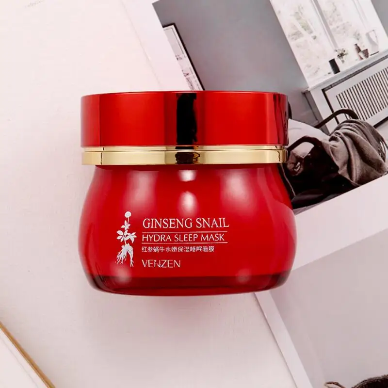 

Ginseng Snail Sleeping Face Mask Moisturizing Nourishing Hydration Smoothing Face Skin Care No Wash Night Cream