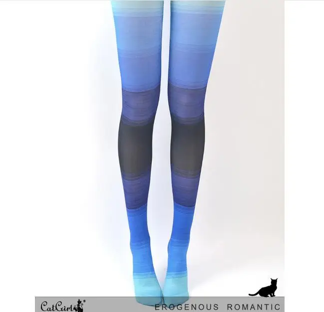 Women Tights Gradually striped Pantyhose Personality Wind Pantyhose