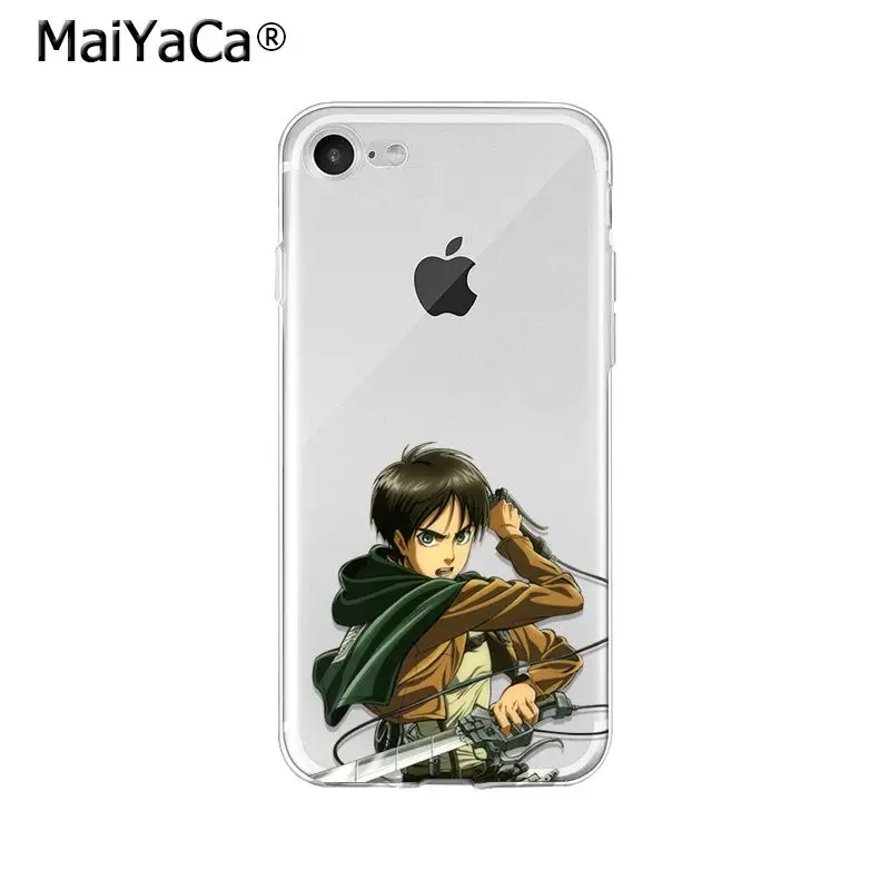 Мягкий ТПУ чехол MaiYaCa Attack on Titan для iPhone 6S 6plus 7 7plus 8 8Plus X Xs MAX 5 5S XR|Чехлы-накладки| |