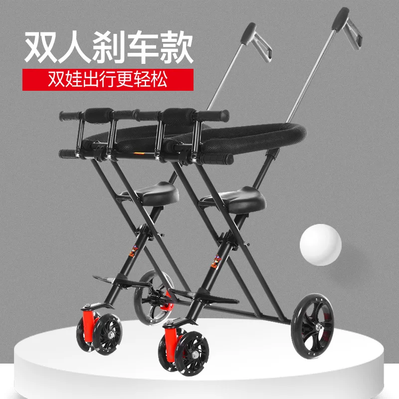 Micr trike xl люлька двойная легкая прогулочная коляска трейлер для покупок подходит
