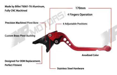 ЧПУ Длинные Adjusatable тормозной рычаг сцепления для Honda CBR125R CBR150R 2004 - 2012 2005 2006 2008 2010 CBR