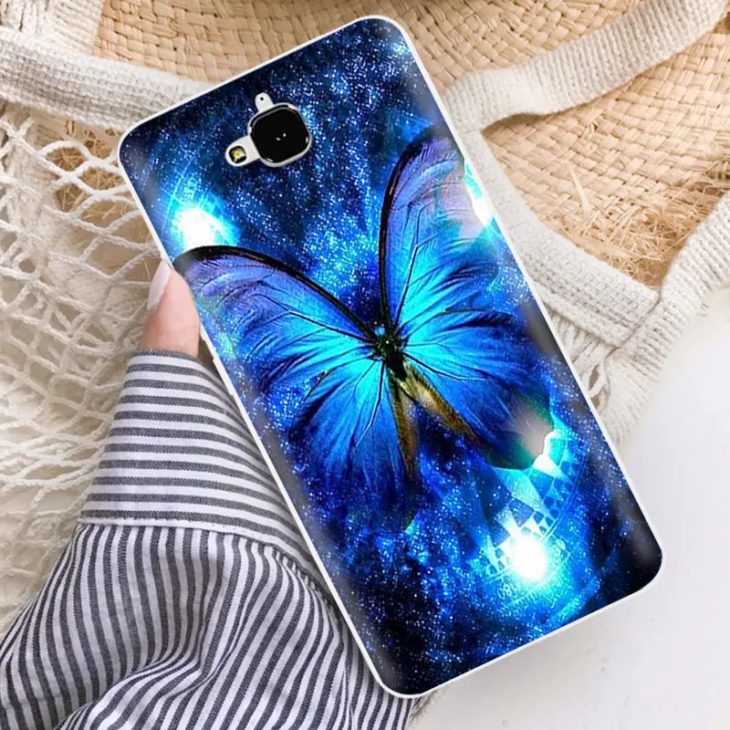 for Huawei Y6 Pro Soft TPU Cover 5.0 inch Honor 4C Clear Rainbow Case Enjoy 5 Slim Silicone Protector |