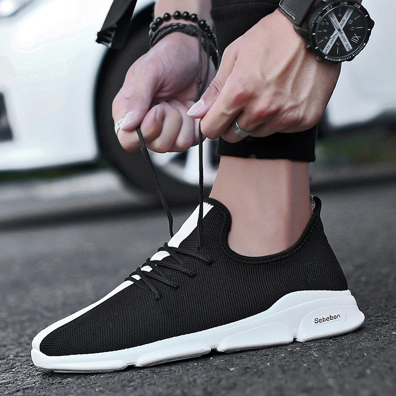 Top Men's Luxury Casual Shoes Leisure Comfort Breathable Runner Shoe Light Heart Sneakers Air Mesh Antiskid Sportswear 40 41 42 | Обувь