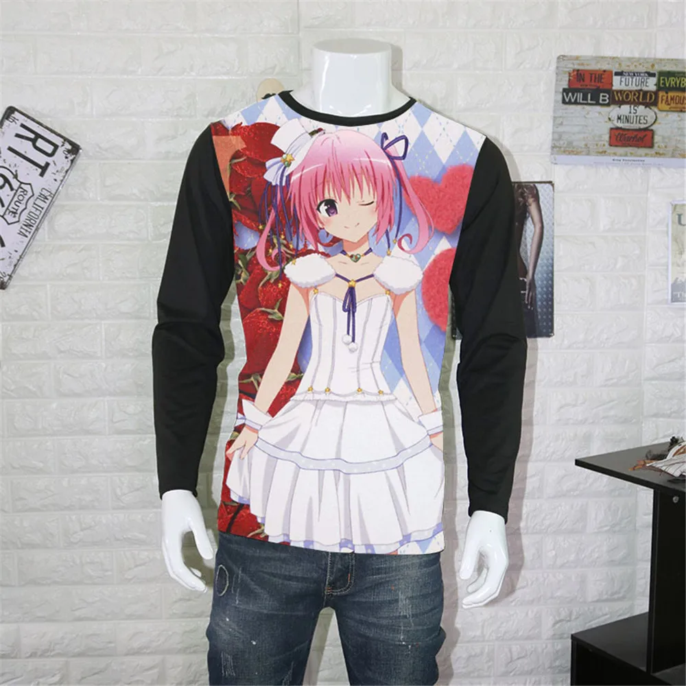 Японская аниме рубашка для косплея To Love-Ru футболки в разных стилях Золотая