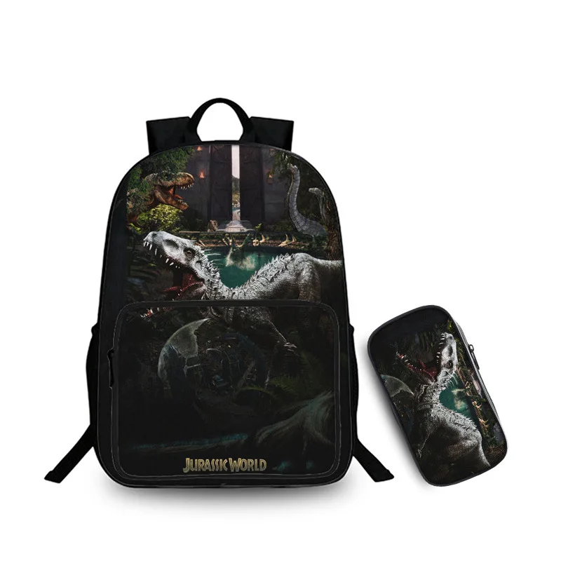 Детский мир Юрского периода mochila рюкзак Парк Юрского периода школьная сумка дорожная ноутбук bagpack детский подарок Qihong - Цвет: 15