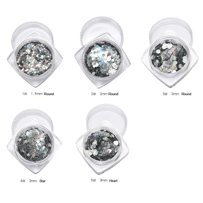 5 коробок украшения для дизайна ногтей Модные Акриловые лазерные 3D женские