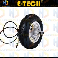 etech powerful 24v 36v 48v 500w hub motor 10 inch scooter wheel motor hub motor with disc brake