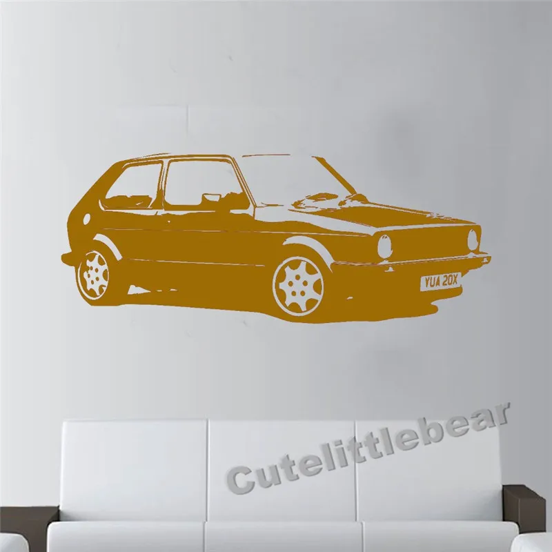 Съемная винтажная наклейка для автомобиля VW Golf GTI Mk1 Классическая настенная