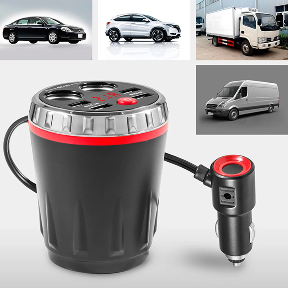 Fm-передатчик Bluetooth автомобильный беспроводной радио адаптер AUX MP3 плеер fm-модулятор с громкой связью 4 USB быстрое зарядное устройство 2.1A