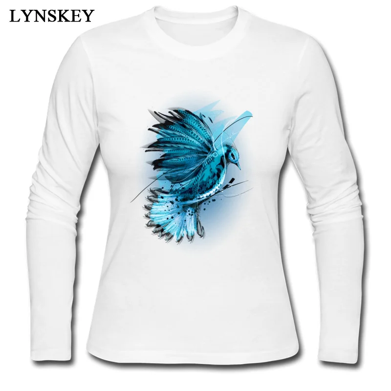 

LYNSKEY, обычные топы, футболки, горячая Распродажа, с круглым вырезом, с длинным рукавом, синий Джей, хлопковая ткань, студенческие футболки, ди...