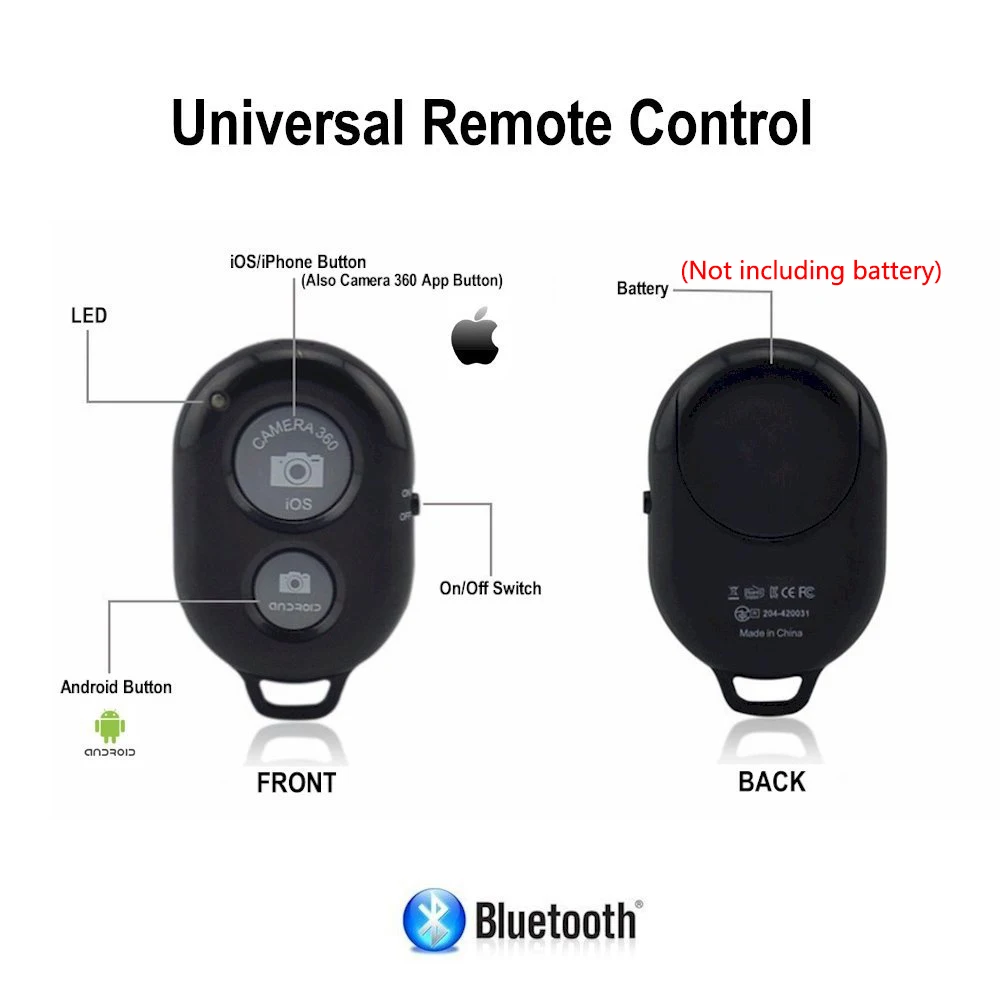 Беспроводной Bluetooth мини-пульт дистанционного спуска затвора для смартфонов Iphone