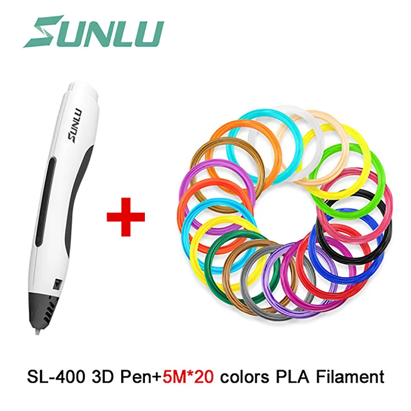 SUNLU SL 400 3D карандаш обучающий подарок для взрослых Ручка рисования нить PLA 100 м