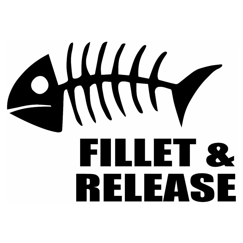 

Fillet Release Fish Fashion Car Styling Vinyl Car Sticker S4-0648