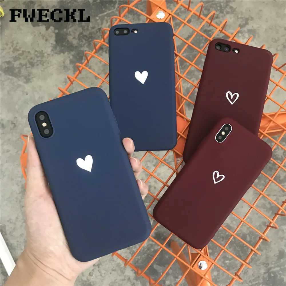Милый мультфильм немного любви сердце матовый Мягкий силиконовый чехол для