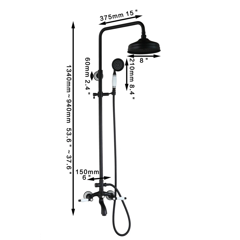 KEMAIDI Бронзовый Смеситель для ванной комнаты с масляной насадкой тропического