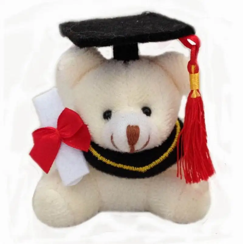 6 шт./лот 7 см Graduation шапка медведя и кисточка Dr. Bear плюшевая детская игрушка подарок